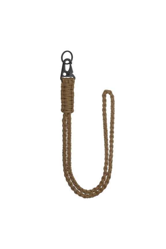Paracord Lanyard, Heavy Duty Keychain Necklace Lanyard Brown
