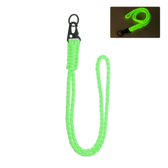 Uxcell Paracord Lanyard, Heavy Duty Keychain Necklace Lanyard Luminous Green