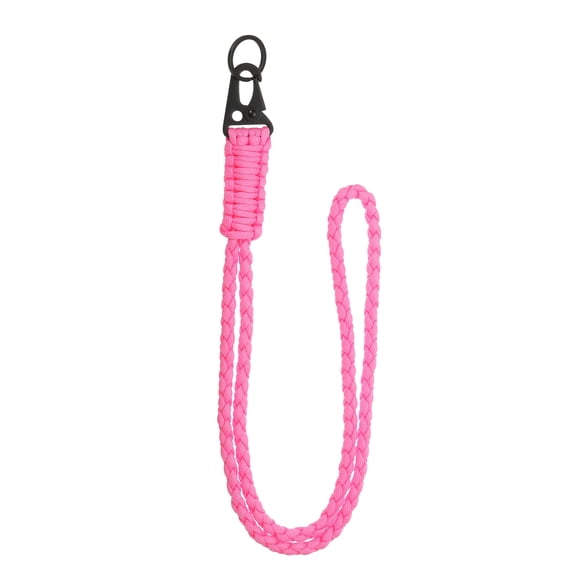 Uxcell Paracord Lanyard, Heavy Duty Keychain Necklace Lanyard Pink