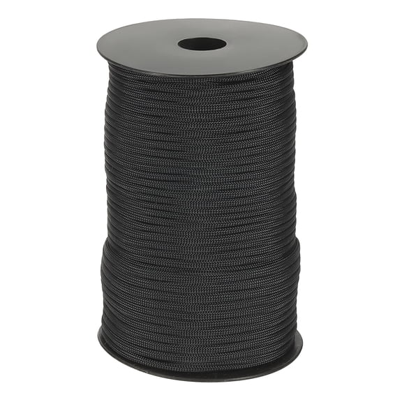 Uxcell Paracord, Parachutes Cord Spool Survival Strong Rope String for Camping Hiking Black