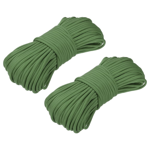 Uxcell Paracord, Parachutes Cord Spool Survival Strong Rope String for Camping Hiking Fish Army Green