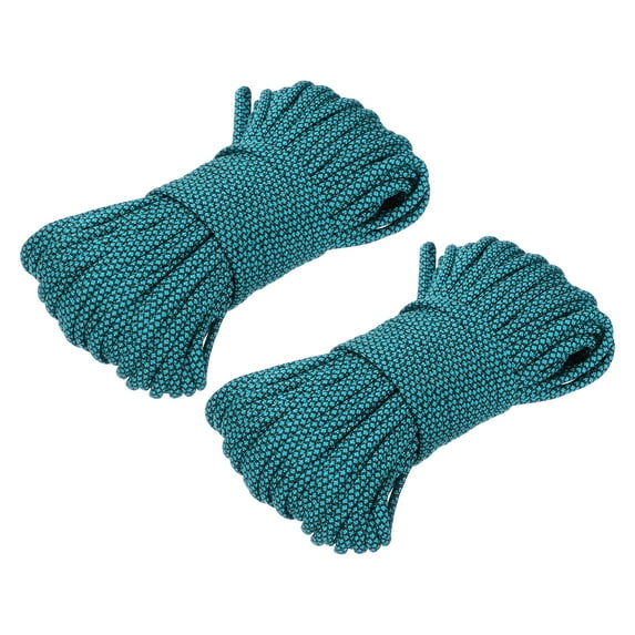 Uxcell Paracord, Parachutes Cord Spool Survival Strong Rope String for Camping Hiking Fish Blue/Black