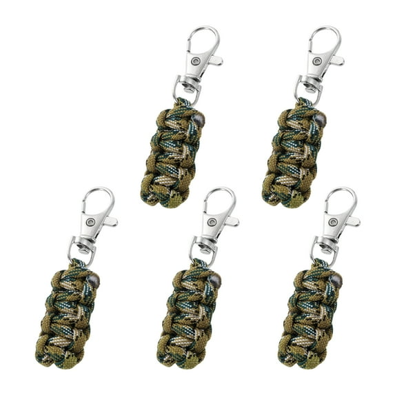 Uxcell Paracord Zipper Pull Polyester Zipper Pulls Replacement Woven Rope with Metal Clasp for Clothing Accessories Olive Green