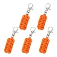 thumbnail image 1 of Uxcell Paracord Zipper Pull Polyester Zipper Pulls Replacement Woven Rope with Metal Clasp for Clothing Accessories Orange, 1 of 7