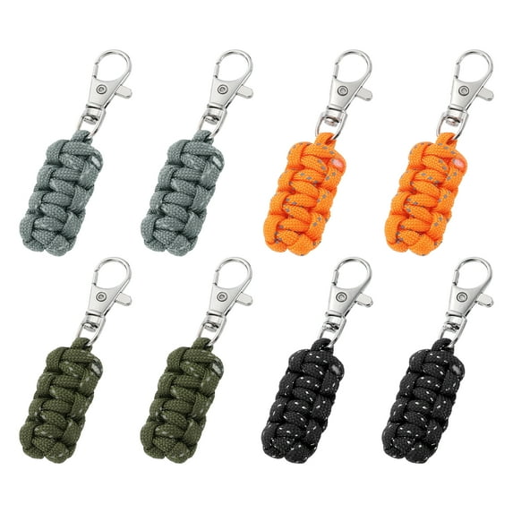 Uxcell Reflective Paracord Zipper Pull with Metal Clasp for Clothing and Luggage Accessories 4 Color