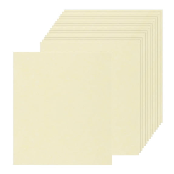 Uxcell Parchment Paper Aged Look Stationery Vintage Paper Sheet for Certificate Invitation Envelope Cream Yellow 8.5 x 11 Inch