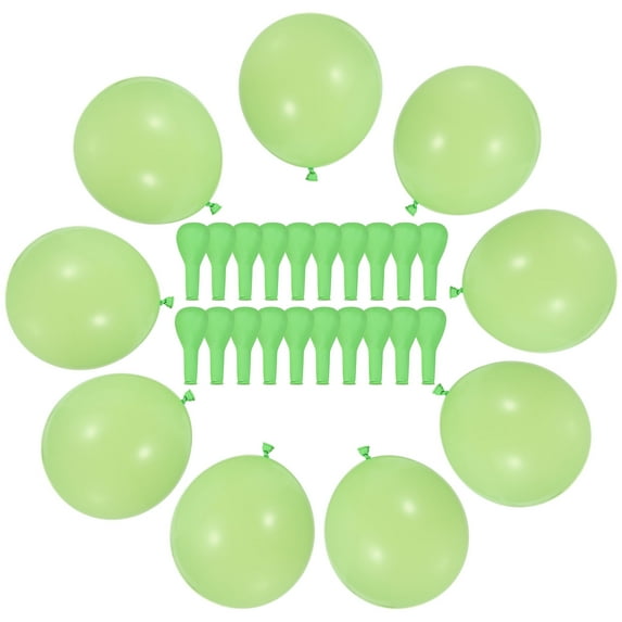 Uxcell Party Balloons, 50 Pack Light Green Latex Balloons Round Balloons Bulk for Birthday Party Wedding Anniversary
