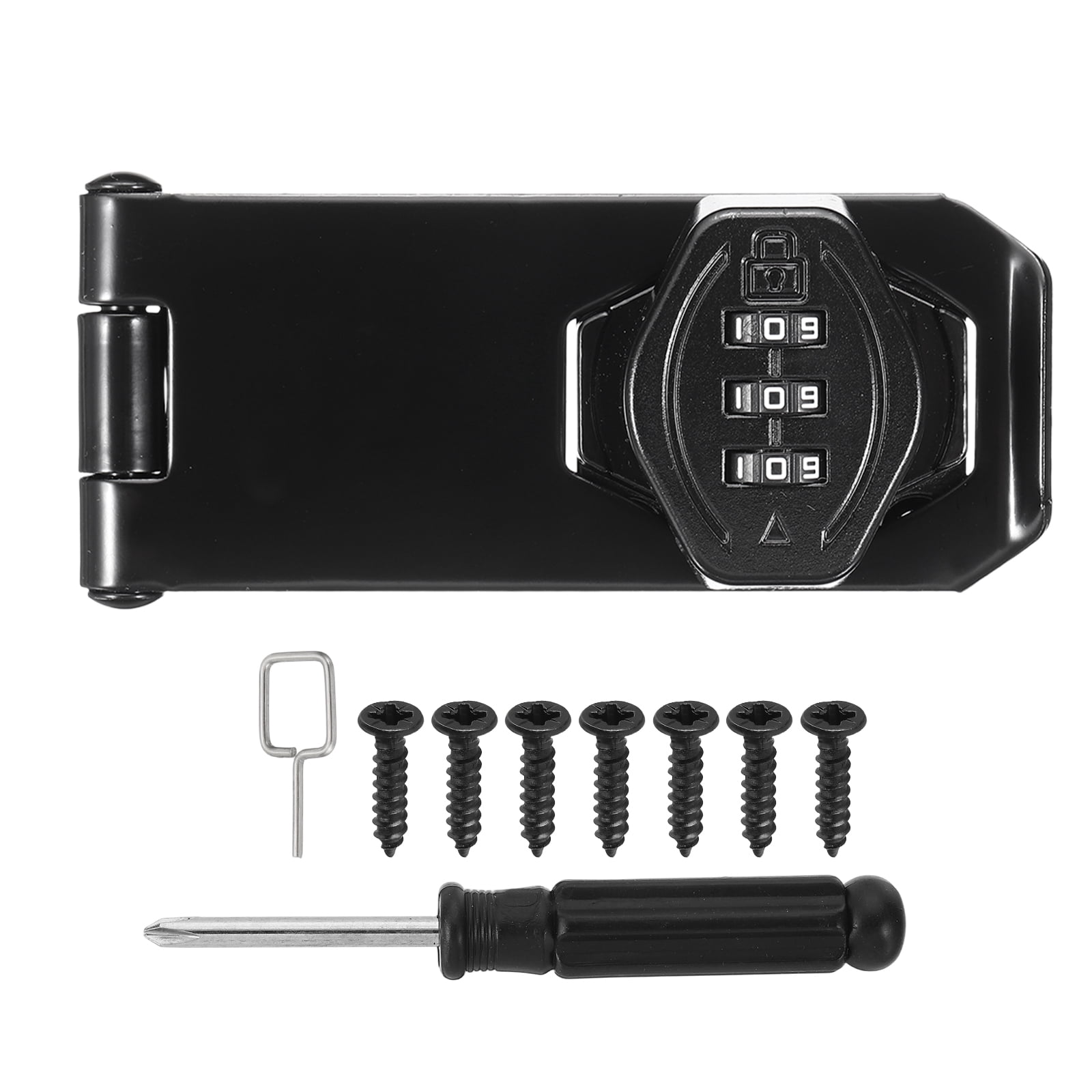 Screwdriver Lock Box Uxcell Password Rotary Hasp Locks (4