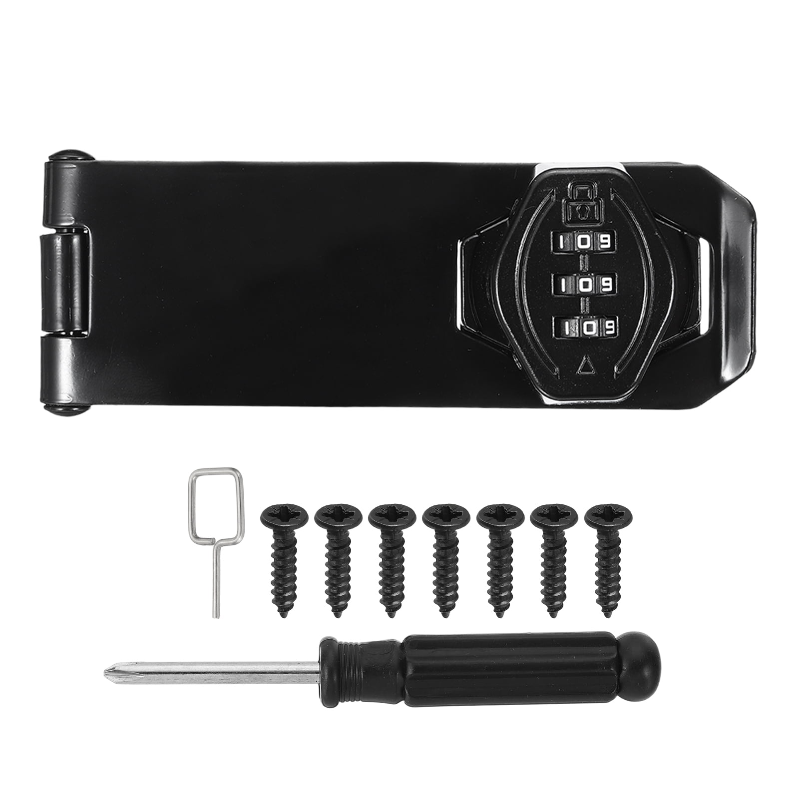 Screwdriver Lock Uxcell Password Rotary Hasp Locks (5