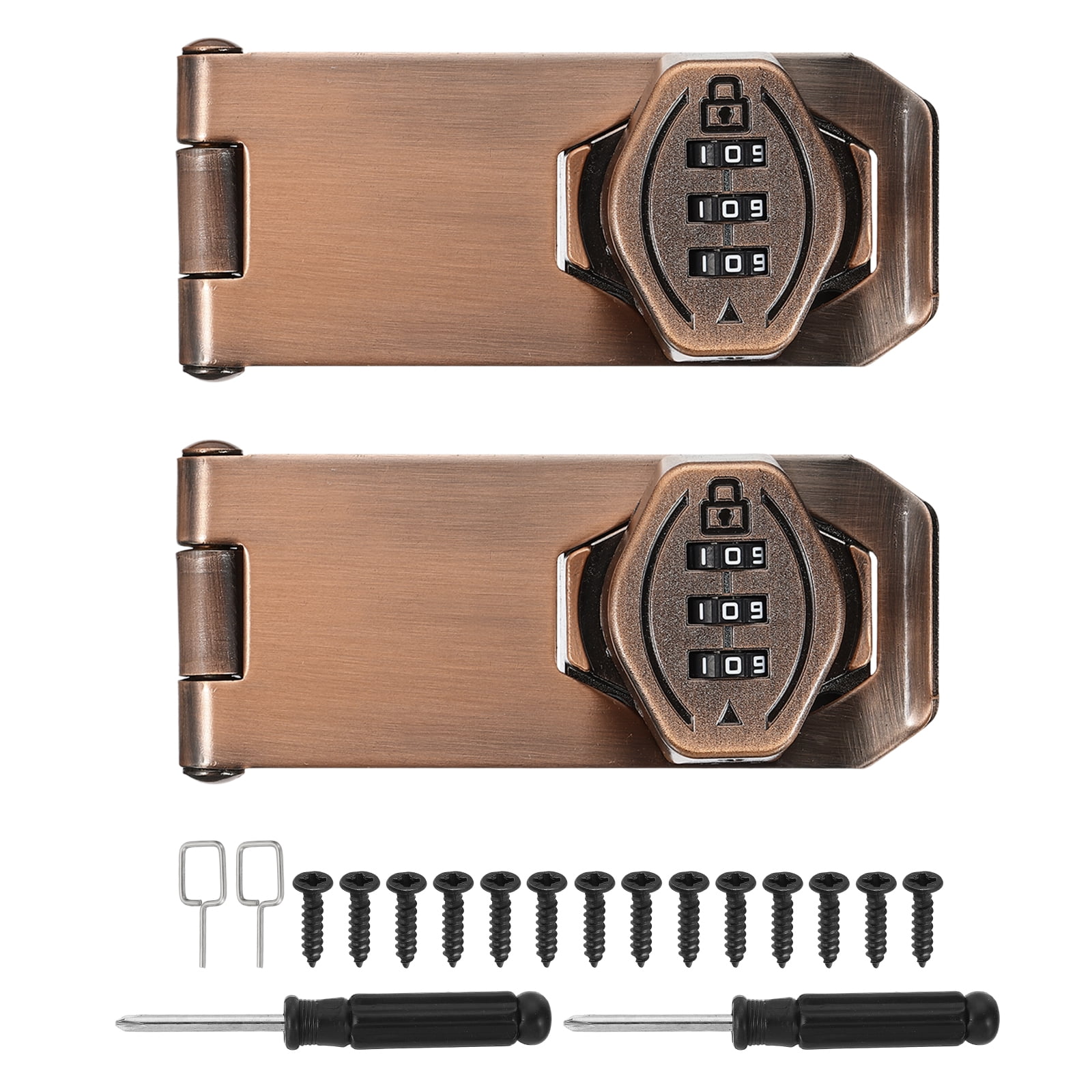 Screwdriver Lock Box Uxcell Password Rotary Hasp Locks (5