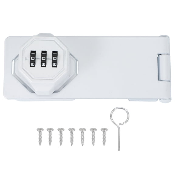 Uxcell Password Rotary Hasp Locks, Mechanical Cabinet Combination Latch Locks White