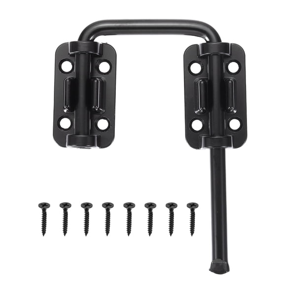 Uxcell Patio Sliding Door Loop Lock, (3-8/9", Black), U-Shaped Lock Loop Latch, Suit for - Window/Screen/Barn/Garden/Fence/Shed