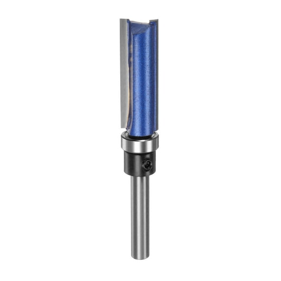 Uxcell Pattern Flush Trim Router Bit 1-1/2" Cutting Length for Trimming, Silver Blue