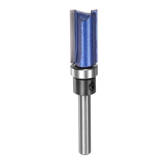 Uxcell Pattern Flush Trim Router Bit 1" Cutting Length for Woodworking, Silver Blue