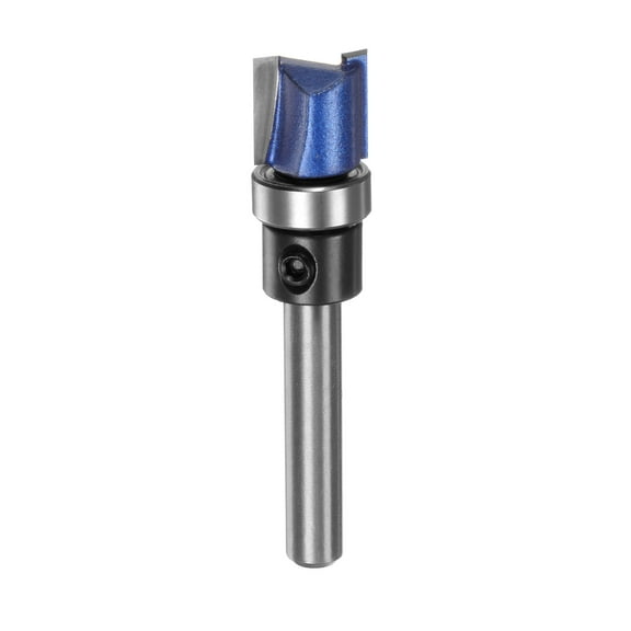 Uxcell Pattern Flush Trim Router Bit 15/32" Cutting Length for Woodworking, Silver Blue