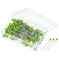 thumbnail image 1 of Uxcell Pearlized Sewing Pins Ball Head Needle Straight Quilting Pin, Green 1 Set, 1 of 5