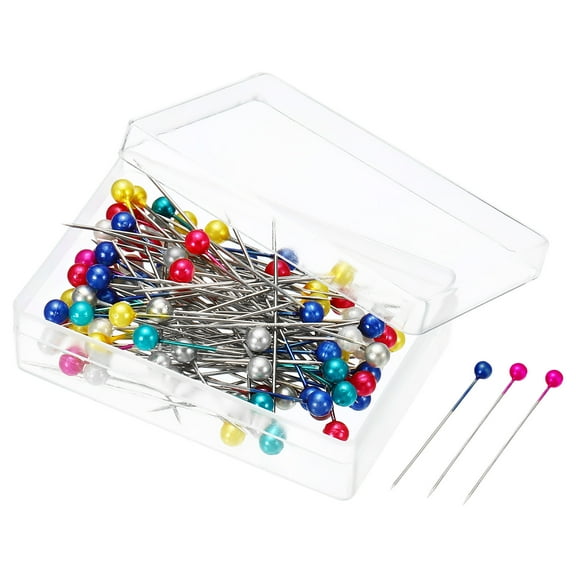 Uxcell Pearlized Sewing Pins Ball Head Needle Straight Quilting Pin, Multicolor 2 Set