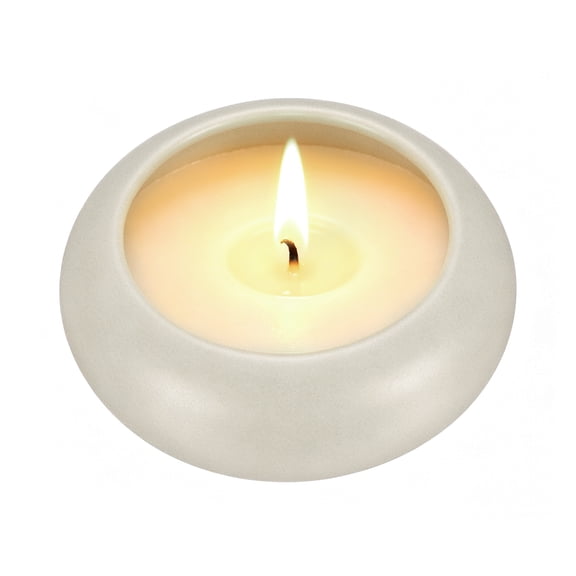 Uxcell Pebble Tea Light Candle Holder, 1.2" Height Tealight Candle Holder Handcrafted Ceramic Decorative Calming Home Decor Accent for Table Centerpiece Wedding, Gray