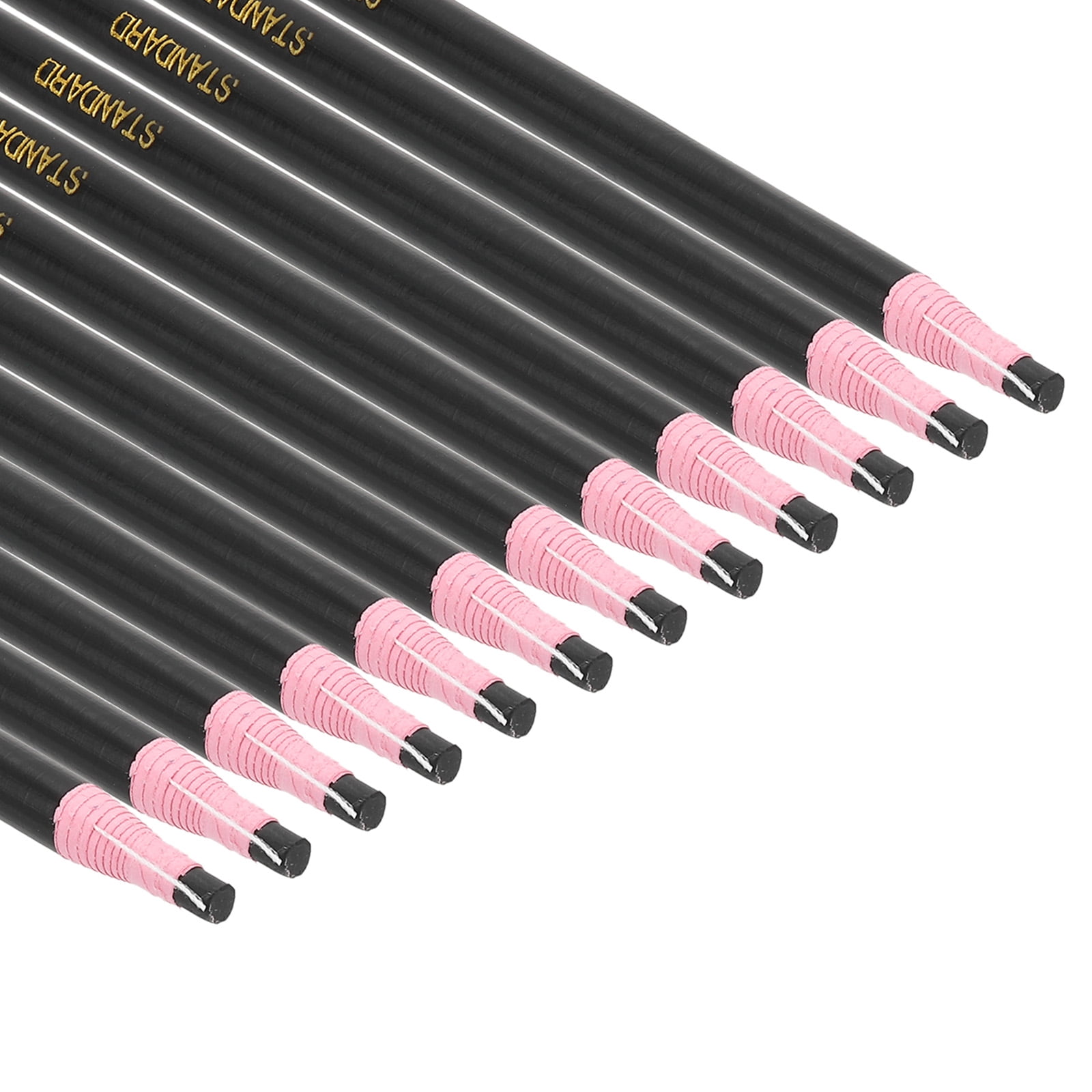 Uxcell Peel-Off China Markers, 12 Pack Grease Wax Pencils Wood for Glass  Drawing Vinyl Metal, Black