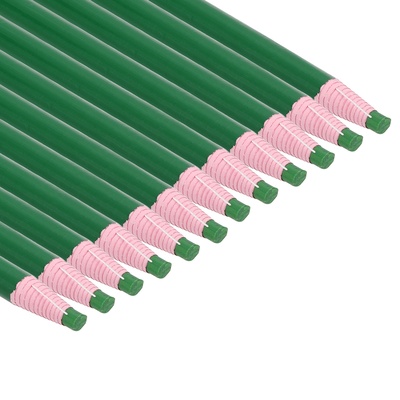 Uxcell Peel-Off China Markers, 48 Pack Grease Wax Pencils Wood for Glass Garments Drawing Film Paper Vinyl Metal, Green