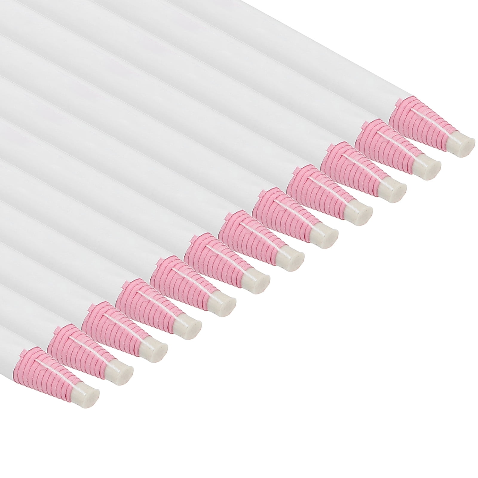 Uxcell Peel-Off China Markers, 48 Pack Grease Wax Pencils Wood for Glass Garments Drawing Film Paper Vinyl Metal, White