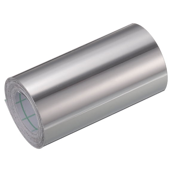 Uxcell Peel and Stick Decorative Tape Self Adhesive 3.15"W x 16.4'L Glossy Silver Tone (Thickened Style)