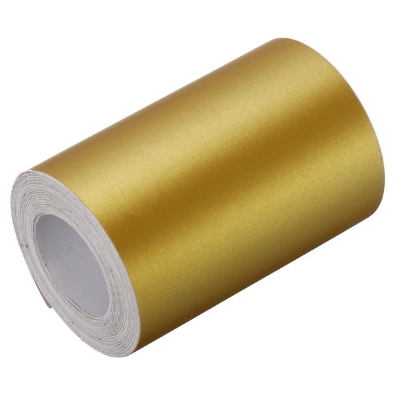 Uxcell Peel and Stick Decorative Tape Self Adhesive 3.15"W x 16.4'L Mat Gold Tone (Thickened Style)
