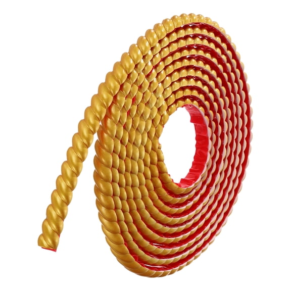 Uxcell Peel and Stick Molding Trim for Walls 0.8" x 16 ft Self-Adhesive Wall Paneling Strips Wallpaper Border Gold