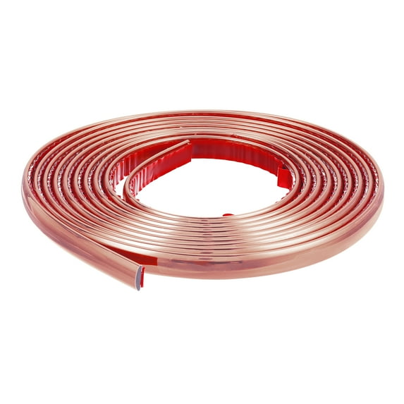Uxcell Peel and Stick Trim, 0.4 Inch x 9.8 Ft Flexible Wall Molding Trim, Rose Gold