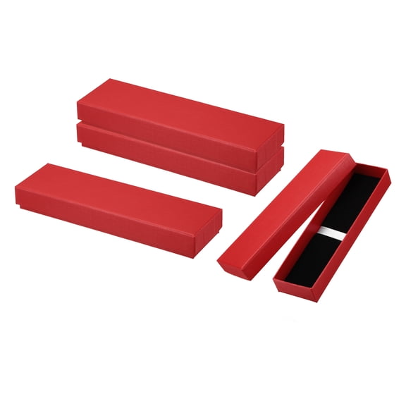 Uxcell Pen Gift Box, 4 Pack Empty Pen Case Cardboard Case Pen Presentation Display Box Supplies, Red
