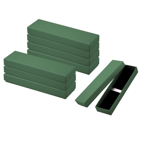 Uxcell Pen Gift Box, 8 Pack Empty Pen Case Cardboard Case Pen Presentation Display Box Supplies, Green