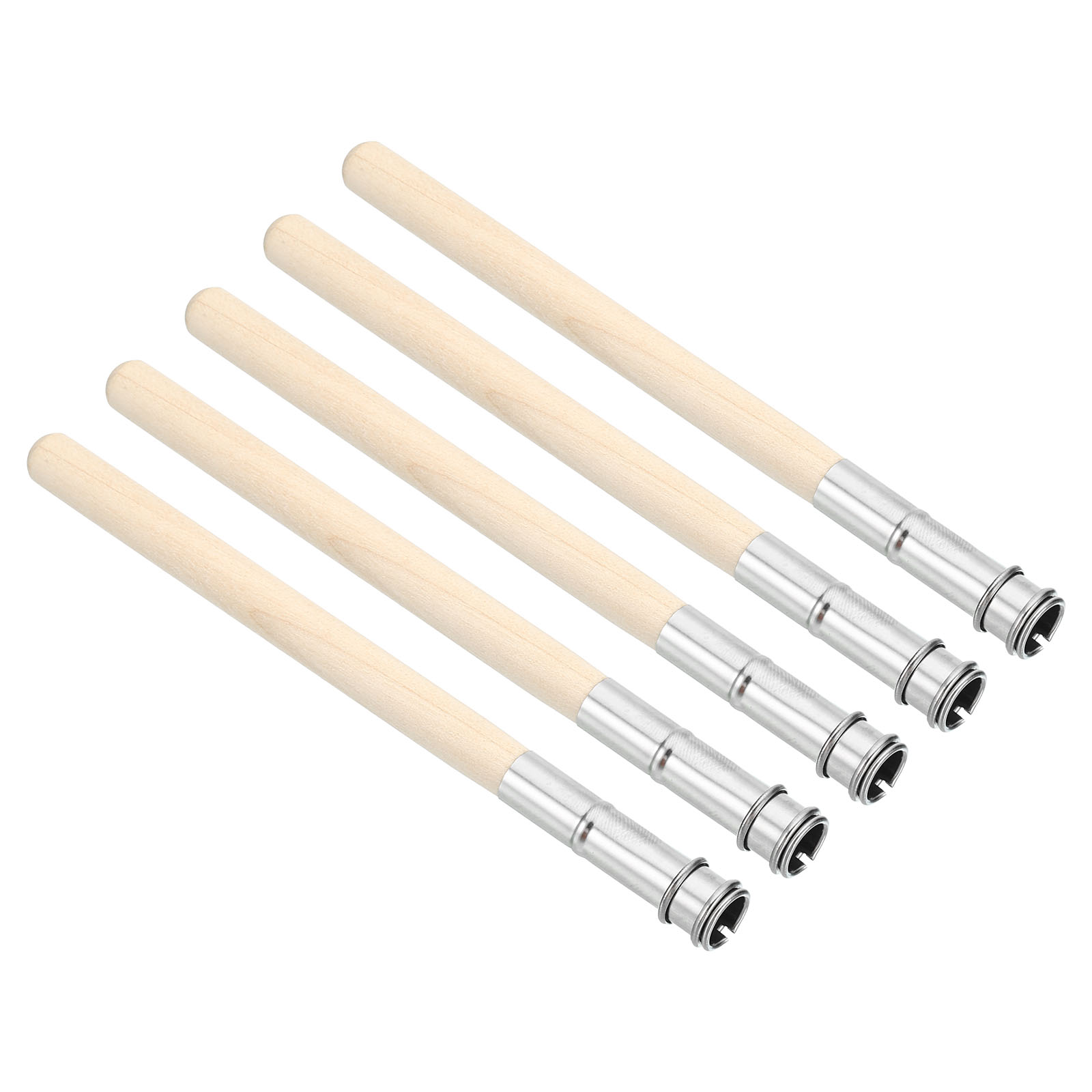 Uxcell Pencil Extenders, 5 Pack Wooden Handle Drawing Shading Art