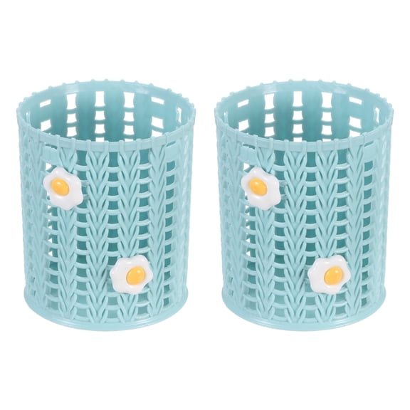 Uxcell Pencil Holder, 2 Pack Plastic Pen Holder Cute Pencil Holders Egg Cup Organizer Makeup Brush Holder, Blue