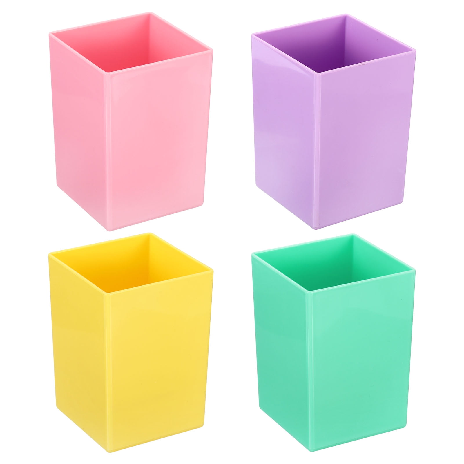 Uxcell Pencil Holder, Makeup Brush Holder Cup Storage Square Desktop