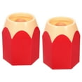 thumbnail image 1 of Uxcell Pencil Holder Pen Cup Makeup Brush Desktop Organizer, Red 2 Pack, 1 of 5