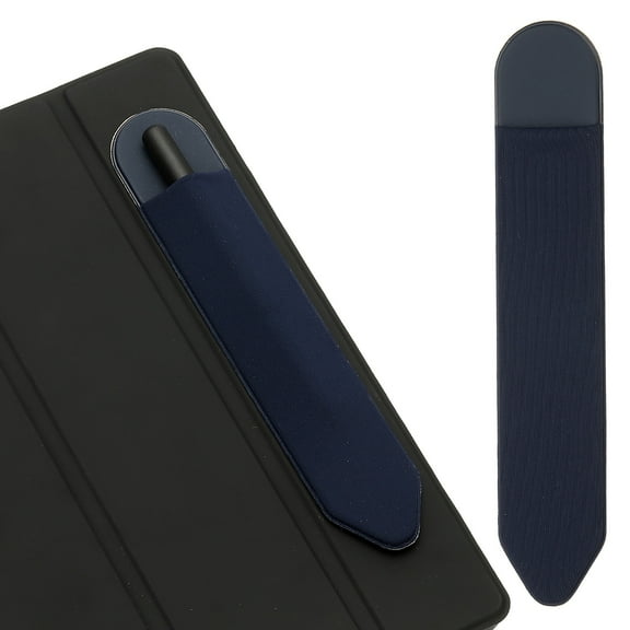 Uxcell Pencil Holder for Stylus, Adhesive Elastic Pen Case Sleeve Pouch Stylus Holder Pocket Elastic Pen Pouch Accessories for Tablet Case Notebook Outdoor, Navy Blue