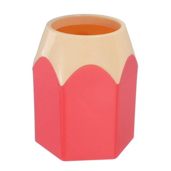 Uxcell Pencil Shaped Pen Holders, Pencil Storage Organizer for Desk Cute Pencil Crayon Storage Organizer Pen Cup Makeup Brush Container Pencil Pot for Home Office Decoration(Nordic Pink)