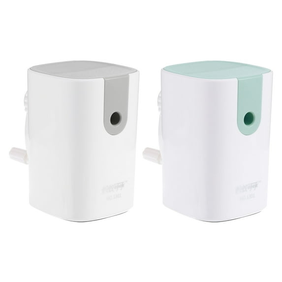 Uxcell Pencil Sharpening Machine, 2 Pack Hand Crank Pencil Sharpener Manual Pencil Sharpeners Cutter Style 2, Green Grey