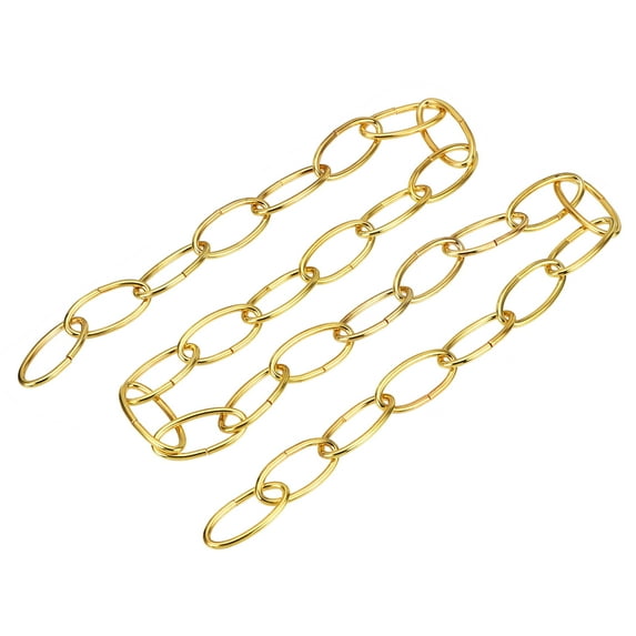 Uxcell Pendant Light Fixture Chains 3.2mm Thick 1m Long Gold 2 Pack