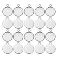 thumbnail image 1 of Uxcell Pendant Trays, 20 Pack 316 Stainless Steel 14mm Round Bezel Trays Pendant Base Cabochons Settings Trays, 1 of 6