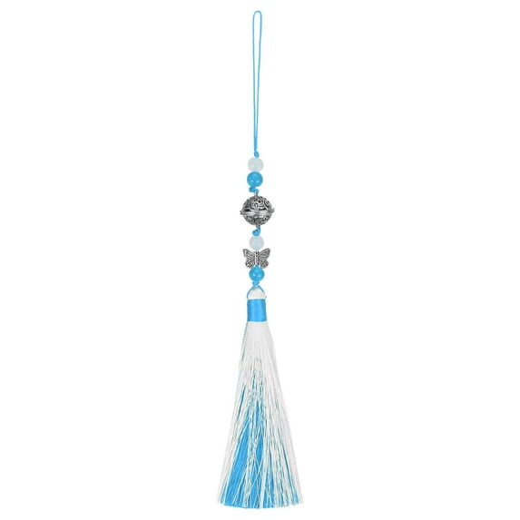 Uxcell Pendants with Tassels, 1 Pcs Classic Bells Tassel Pendant 25cm/9.84inch, Light Blue