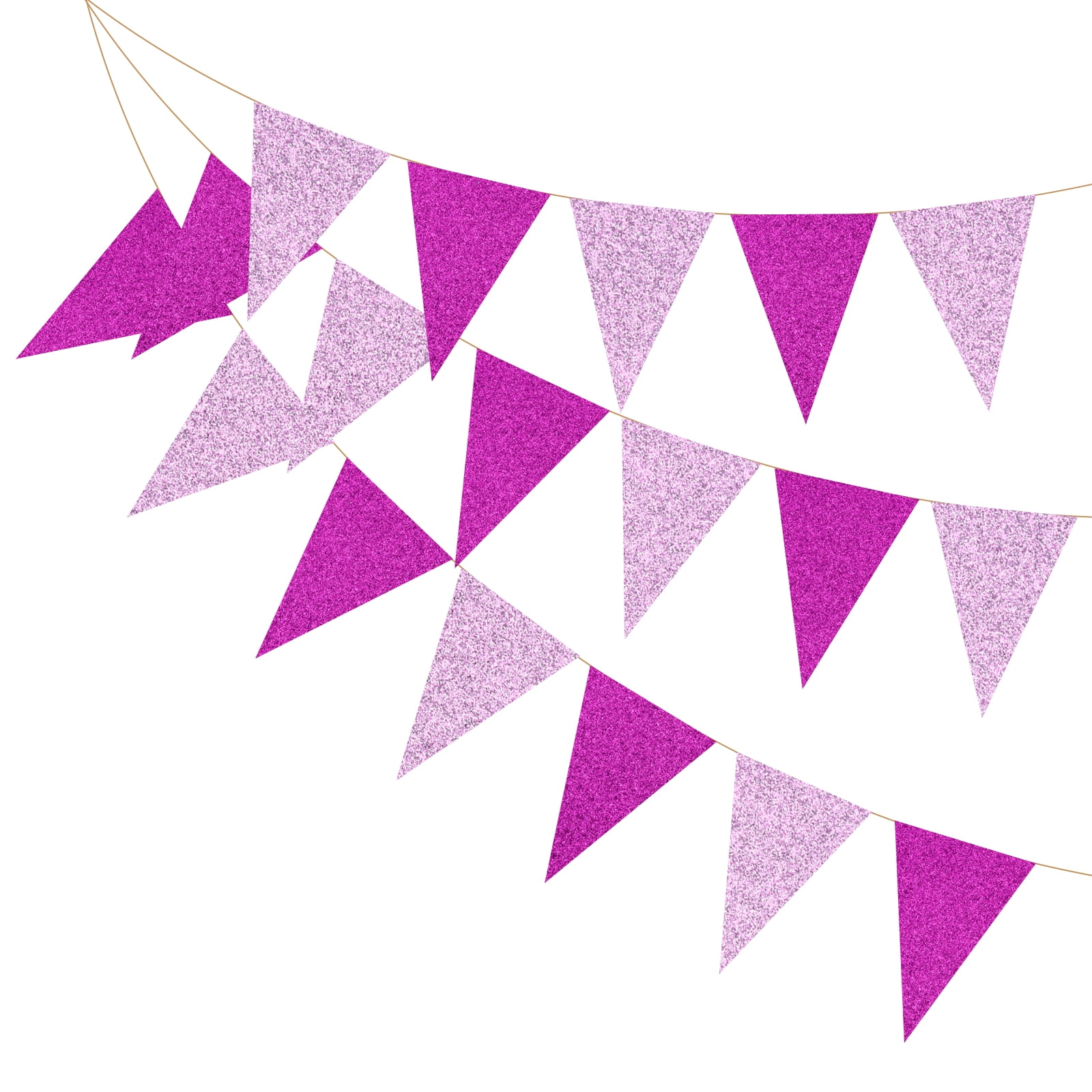 Uxcell Pennant Banner Flags Paper Triangle Flag Bunting Banner Garland ...