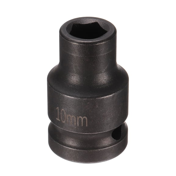 Uxcell Pentagon Socket 1/2" Drive 10mm Metric 5 Point Utility Socket 1.5" (38mm) Long CR-MO Steel Blacking Impact Pentagon Sleeve Tool for Nuts Bolts Water Meter Fire Hydrants
