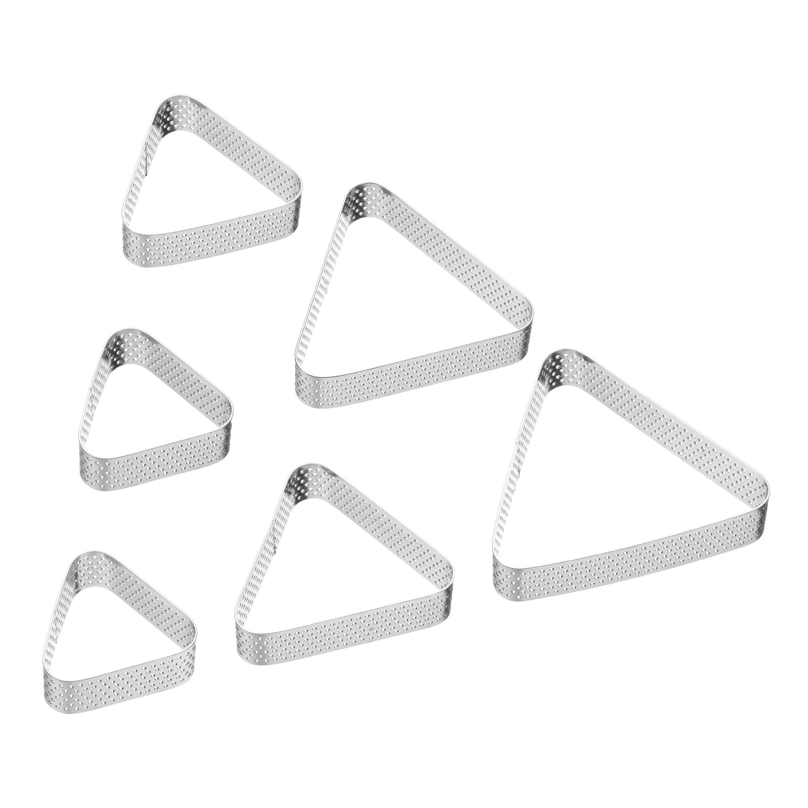 Uxcell Perforated Cake Rings Set Stainless Steel Triangle Tartlet Ring ...