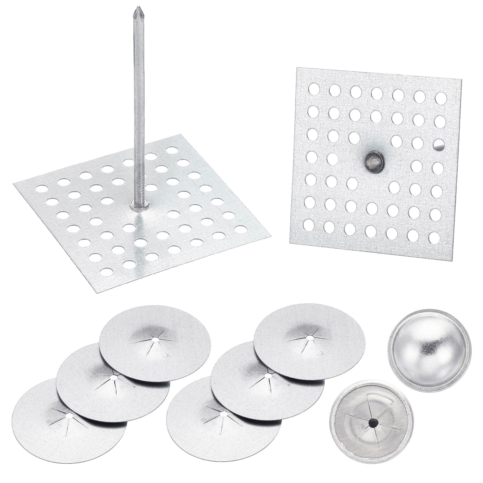 Uxcell Perforated Insulation Pins with Inch Self Locking Washers Round