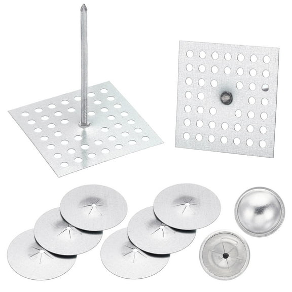 Uxcell Perforated Insulation Pins with Inch Self Locking Washers Round Aluminum Insulation Dome Cap Washers (300 Pieces)
