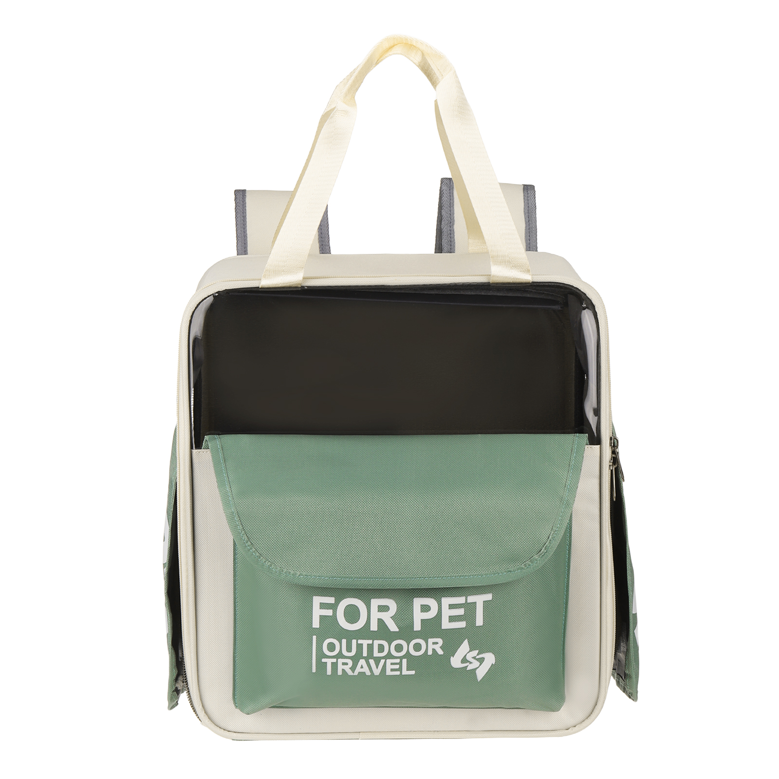 Uxcell Pet Backpack Carrier, Portable and Ventilated, Oxford Cloth, Dogs Cats and Small Animals Travel Bag 12.6", (Green, 1 Pcs), Intended for Hiking / Camping / Traveling