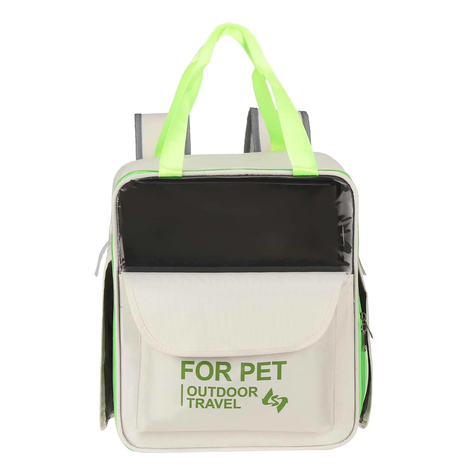 Uxcell Pet Backpack Carrier, Portable and Ventilated, Oxford Cloth, Dogs Cats and Small Animals Travel Bag 13.39", (Beige, 1 Pcs), Intended for Hiking / Camping / Traveling