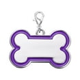 thumbnail image 1 of Uxcell Pet ID Tags Bone Shape, 45x30mm Metal Personalize Engraved Both Sides Blank Tags Stamping Pet Supplies (Purple), 1 of 6