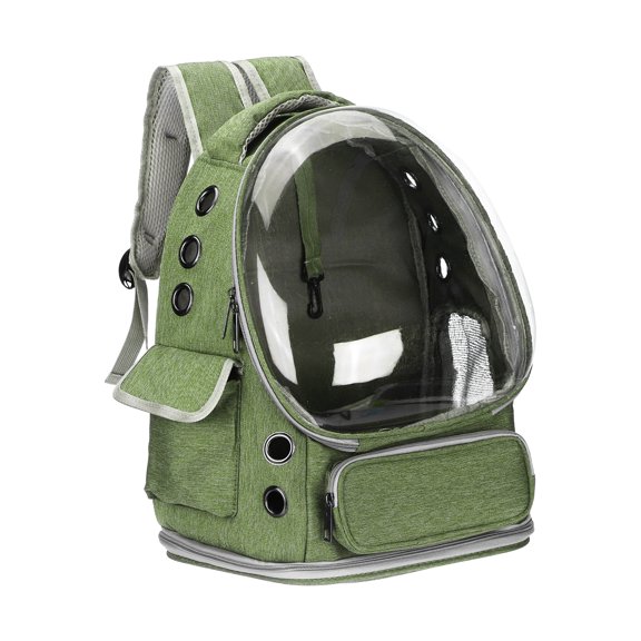 Uxcell Pet Portable Outdoor Backpack for Little Pet with Transparent Cover, Green